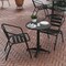 Flash Furniture Lila 23.5in Black Round Aluminum Indoor-Outdoor Table Set with 2 Black Slat Back Chairs TLH-ALUM-24RD-017BK2-GG - alternate 3